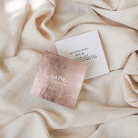 Carte De Visite Carré Elégant rose or moderne carré minimaliste blanc<br><div class="desc">Elégant rose or moderne carré minimaliste blanc</div>