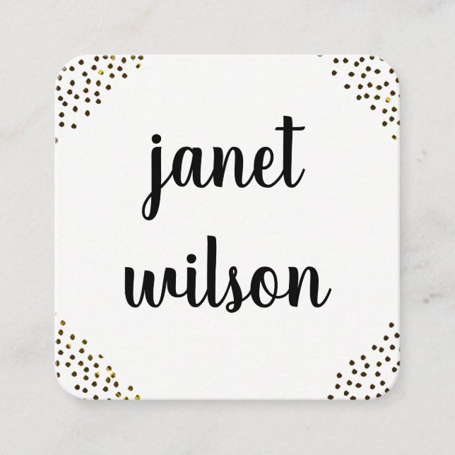 Carte De Visite Carré Embellissements Chic Repérés (Devant)