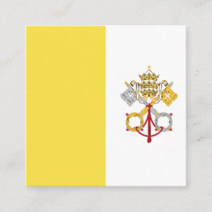 Carte De Visite Carré Emblème du drapeau de la Cité du Vatican