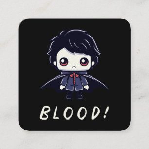 Carte De Visite Carré Enfant Vampire