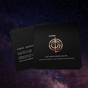 Carte De Visite Carré Entraîneur de vie de Reiki