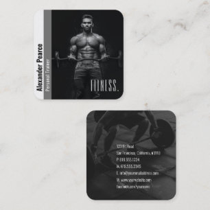 Carte De Visite Carré Entraîneur personnel Fitness Sports actifs