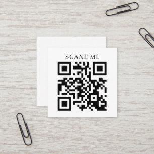 Carte De Visite Carré Entreprise de code QR personnalisé Texte ou médi