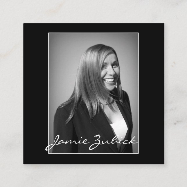 CARTE DE VISITE CARRÉ ENTREPRISE DE PHOTOS MINIMALISÉES SUR MESURE 2 X 2 (Devant)