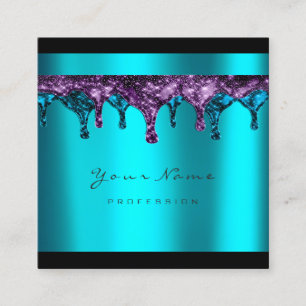 Carte De Visite Carré Épilation de cire clous Démilitarisation bleu Océa