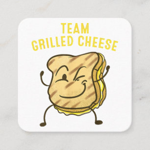 Carte De Visite Carré Équipe cool cadeau de grilled cheese drôle d'équip