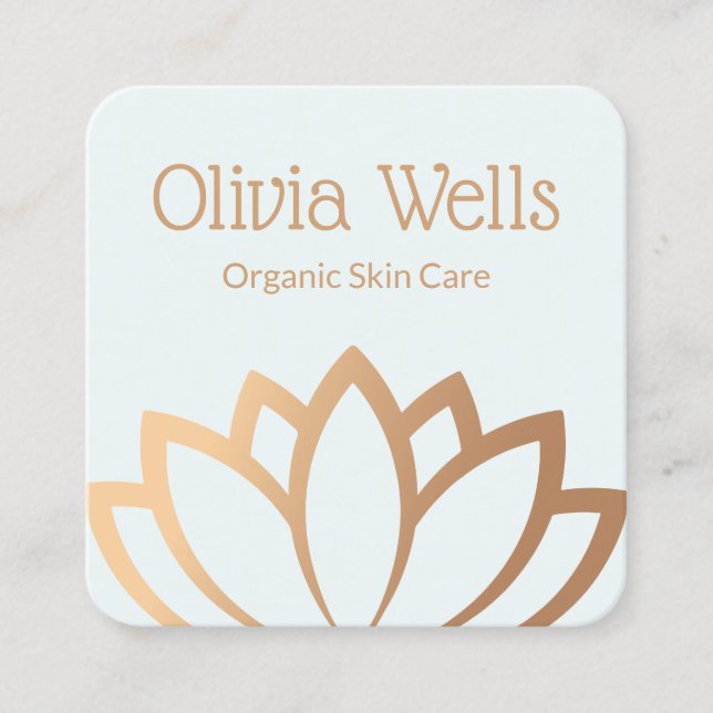 Carte de visite Carré Esthétique Lotus Gold (Devant)