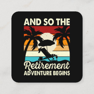 Carte De Visite Carré Et Donc L'Aventure De La Retraite Commence