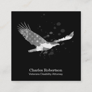 Carte De Visite Carré *~* États-Unis Drapeau American Eagle Grey sur noi