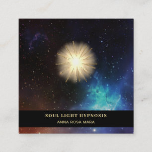 Carte De Visite Carré Étoiles cosmiques de *~* guérissant l'éclat de 
