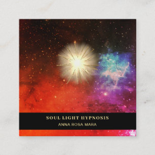 Carte De Visite Carré *~* Étoiles Guérison cosmique Universe Énergie Sol