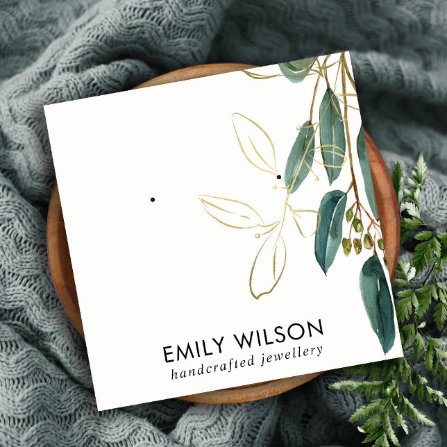 CARTE DE VISITE CARRÉ ÉTUDE D'ÉQUIPEMENT DE LA FAUNE EUCALYPTUS VERT D'O (Créateur téléchargé)