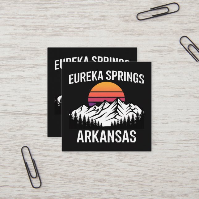 Carte De Visite Carré Eureka Springs (Devant/Arrière en situation)