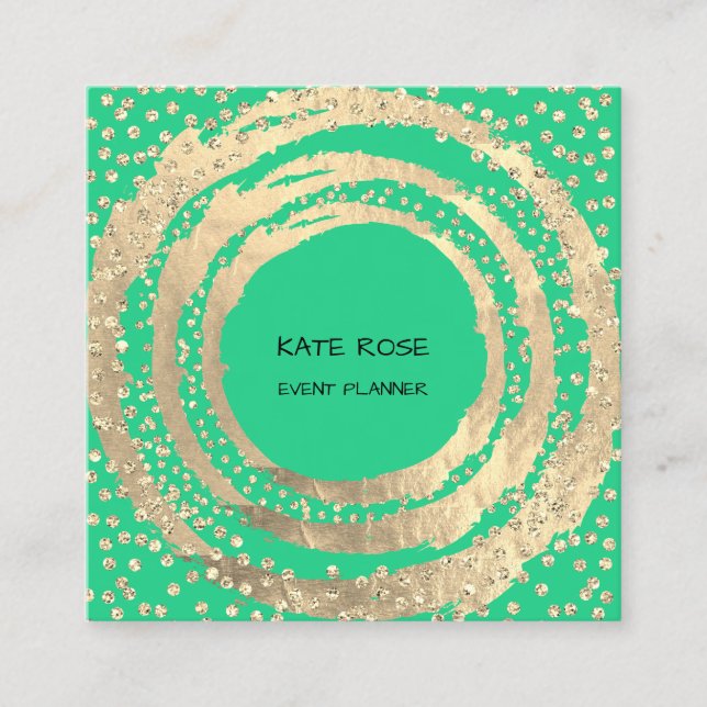 Carte De Visite Carré Événement Planificateur Musique Média Mode Blogger (Devant)