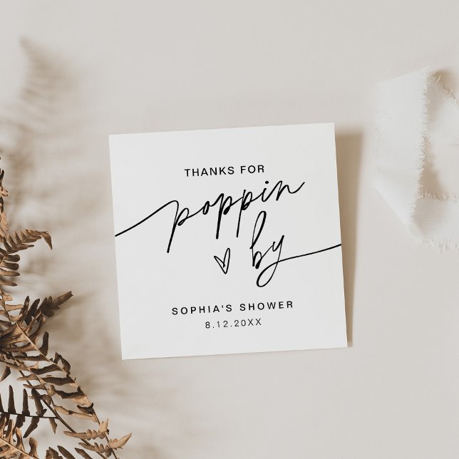 Carte De Visite Carré EVERLEIGH Popcorn Favoriser Card Merci pour Poppin (Créateur téléchargé)