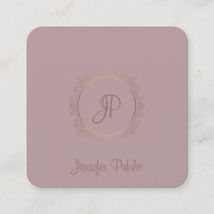 Carte De Visite Carré Excellent Design Calligraphie Nom du script Modern