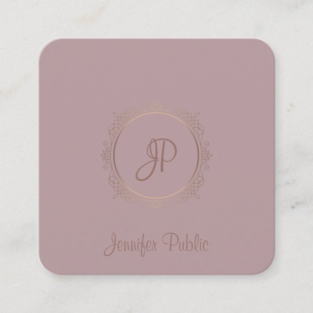 Carte De Visite Carré Excellent Design Calligraphie Nom du script Modern (Devant)