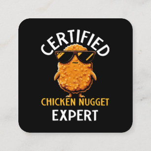 Carte De Visite Carré Expert certifié en nugget de poulet