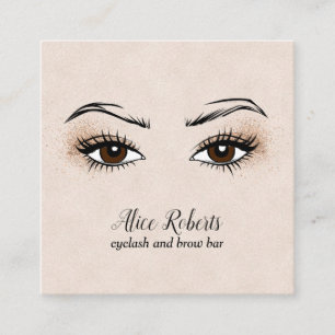 Carte De Visite Carré Extension Glam Eyelash Calligraphie de Brow Bar