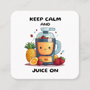 Carte De Visite Carré Extracteur de jus de fruits Garder son calme et fa