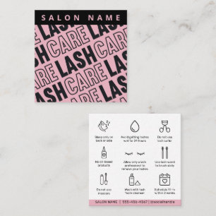Carte De Visite Carré Eyelash Moderne Extensions Lash Ascenseur