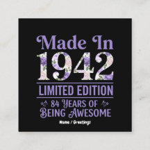 Fait dans les années 1942 Floral 84e anniversaire