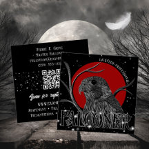 Falcon Hunter's Moon Black Red Falconry Services