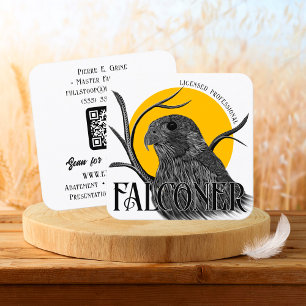 Carte De Visite Carré Falcon Sun ou Moon Falcony Services