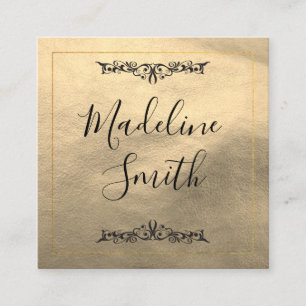 Carte De Visite Carré Fancy Gold Lux