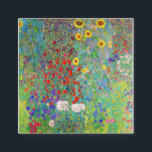 Carte De Visite Carré Farm Garden With Sunflowers Gustav Klimt<br><div class="desc">Farm Garden With Sunflowers Gustav Klimt</div>