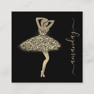 Carte De Visite Carré Fashion Designer Shopping habiller QR Code Logo Go