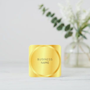 Carte De Visite Carré Faux Gold Modern Elegant Glam Corporate Company