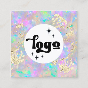 Carte De Visite Carré faux paillettes opaques chunky