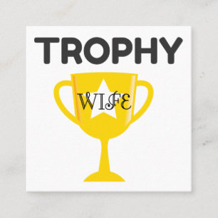 Carte De Visite Carré Femme de trophée