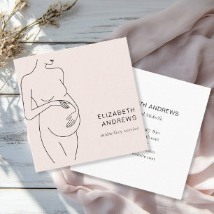 Carte De Visite Carré Femme enceinte Simple moderne