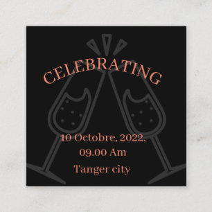 Carte De Visite Carré Fête de l'invitation