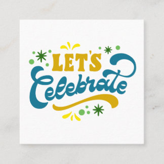 Carte De Visite Carré Fêtons | Festive Fête Design