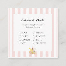 Fiche d'alerte sur les allergènes de sécurité alim