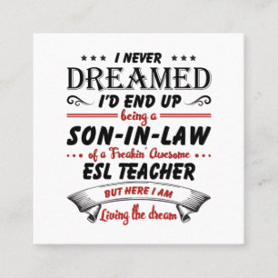 Carte De Visite Carré Fils En Droit De L'Enseignant Awesome ESL