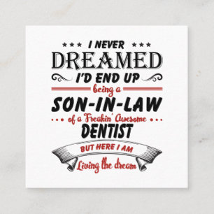 Carte De Visite Carré Fils En Droit D'Un Dentiste Awesome