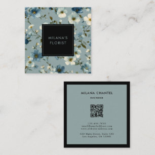 Carte De Visite Carré Fleur de Daisy Moderne Tendance Fleuriste