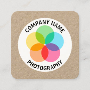 Carte De Visite Carré Fleur de filtre - (Kraft)