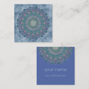 Carte De Visite Carré Fleur De Vie - Mandala India Style 1