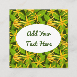 Carte De Visite Carré Fleurs exotiques de Ylang Ylang