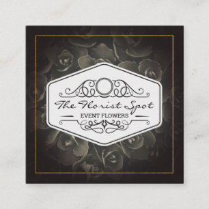 Carte De Visite Carré Fleurs   Traiteur   Services de Réception