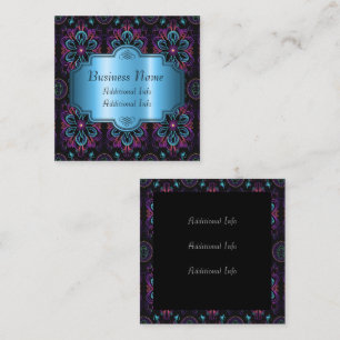 Carte De Visite Carré Floral Abstrait vibrant