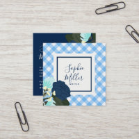 Floral Rose bleu et En vichy bleu