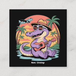 Carte De Visite Carré Floride Vacances Cute Cool Été Alligator Funny