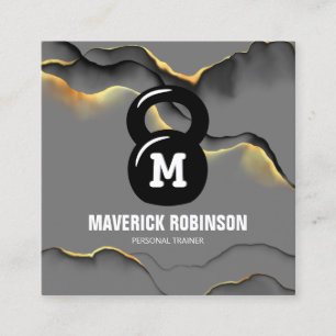 Carte De Visite Carré Formateur professionnel moderne en conditionnement