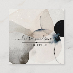 Carte De Visite Carré Formes d'aquarelle Terre Abstraites